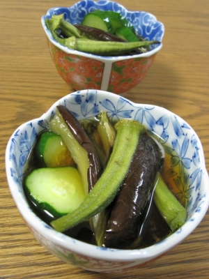 皮ごとまるごと♪野菜の焼きびたし