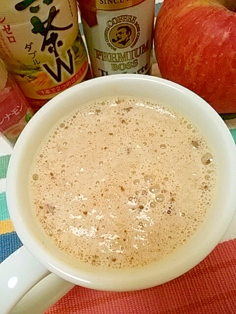 ホッと☆アップルシナモン十六茶きなこカフェラテ♪