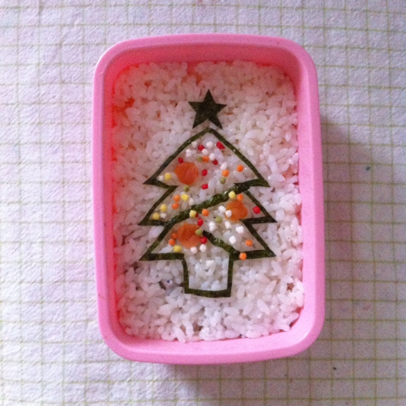 クリスマスツリーの鮭ごはん