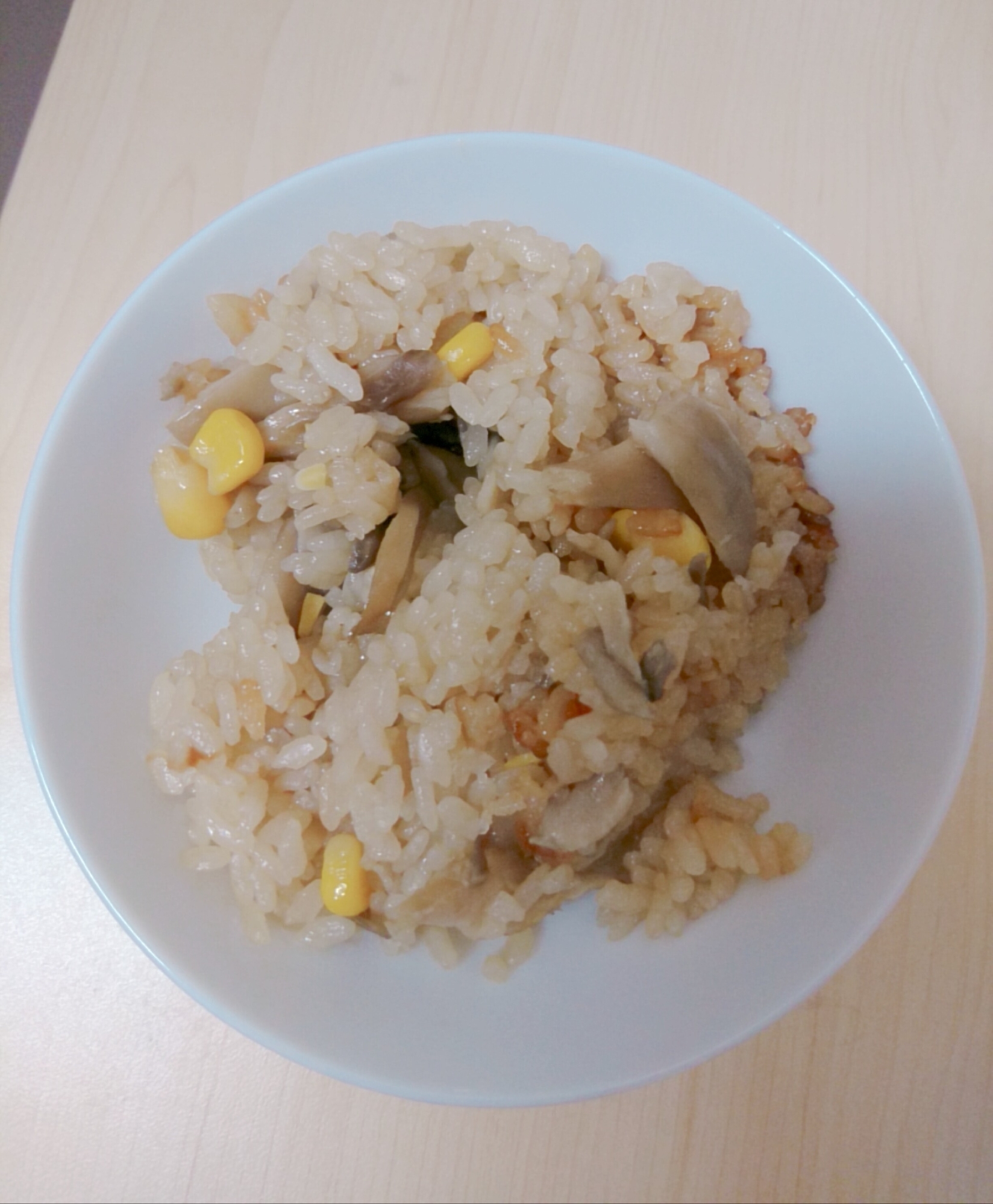 舞茸とコーンの炊き込みご飯