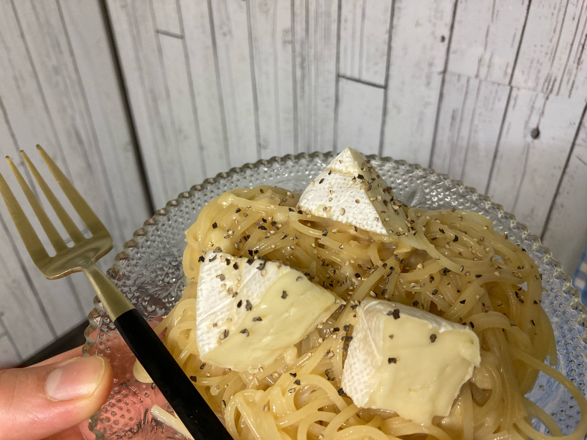 ピーナッツバターチーズパスタ