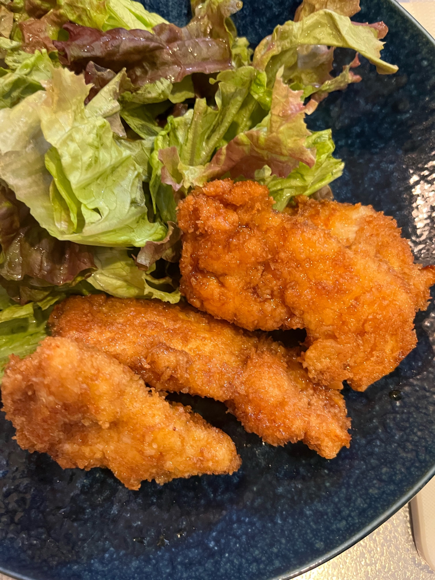 鶏むね肉でヘルシーソースチキンカツ