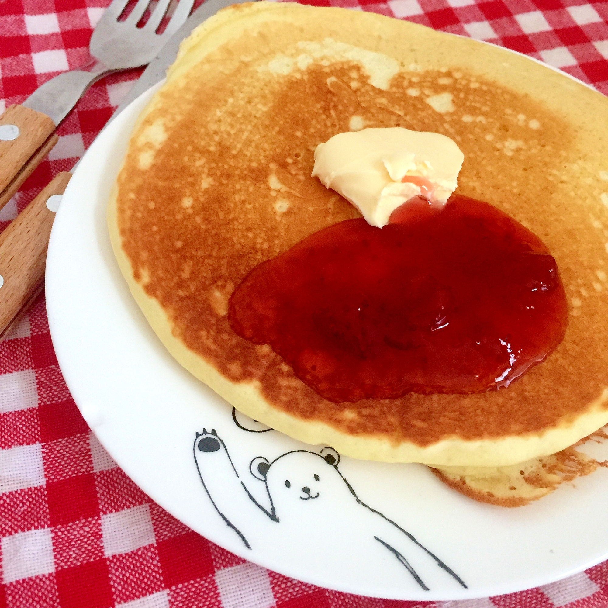 ジャム＆バターのホットケーキ★