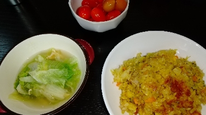 パンチのあるご飯だったので優しい味のスープがいい感じでした★
ごちそうさま(๑´ڡ`๑)