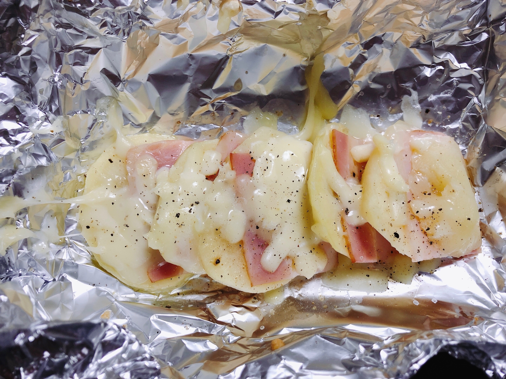 給食の味 ポテトとベーコンのホイル焼き レシピ 作り方 By 浅井家の食卓 楽天レシピ