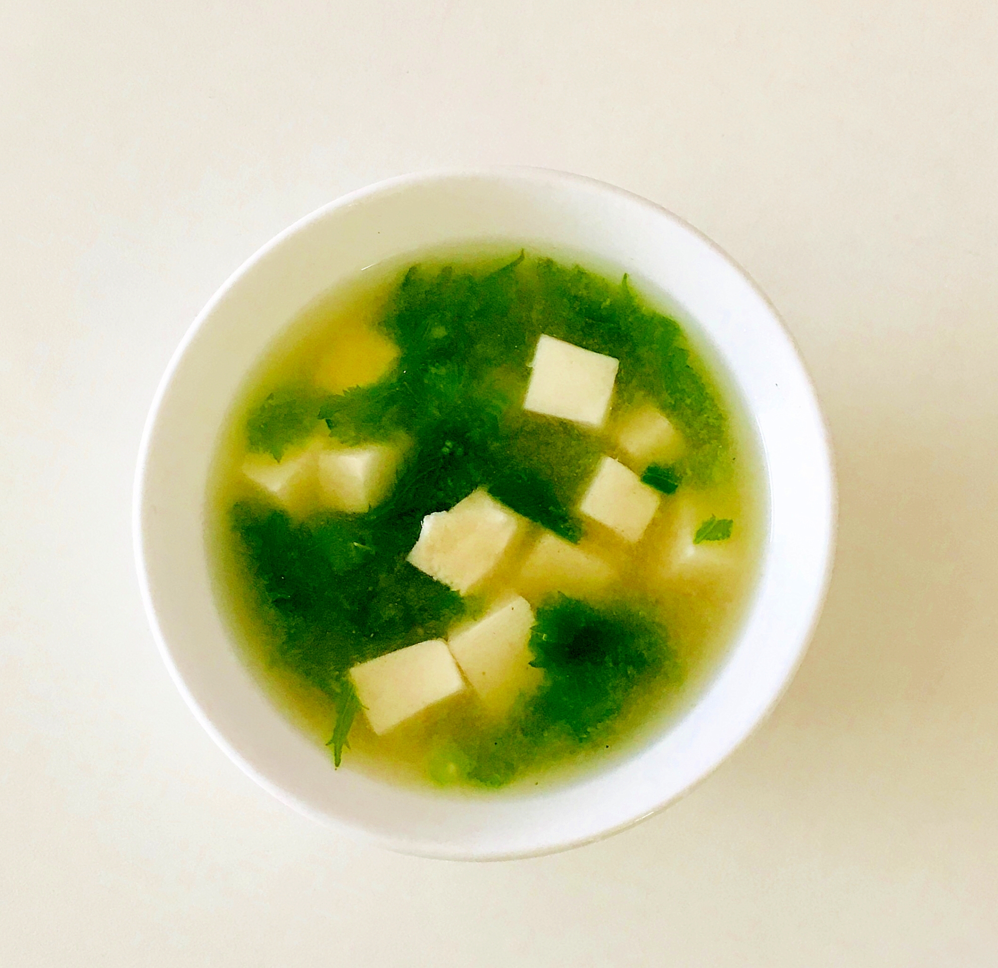 ワサビ菜味噌汁