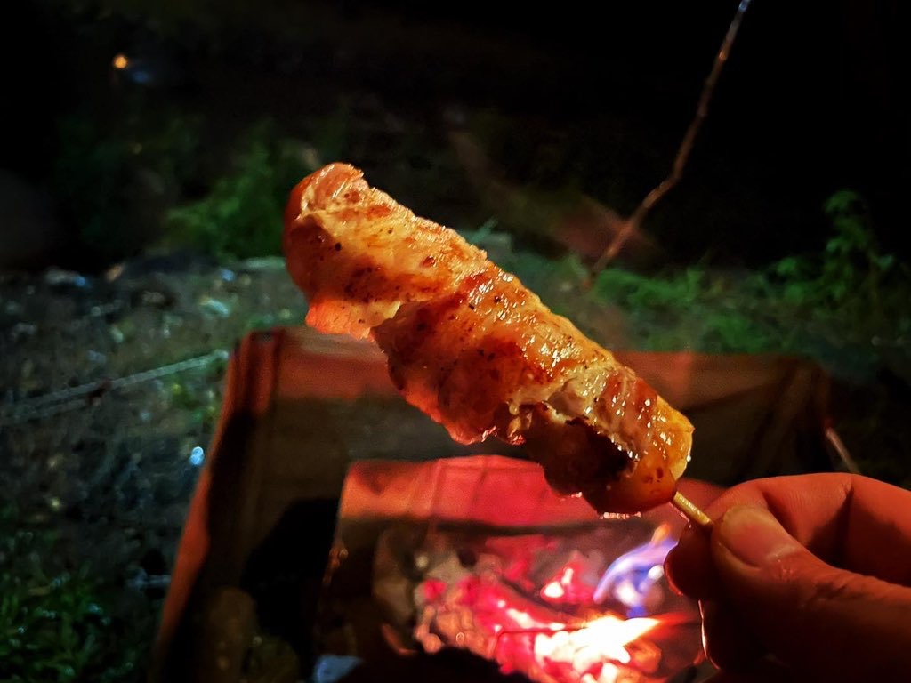 【キャンプ】めちゃうま肉巻き団子