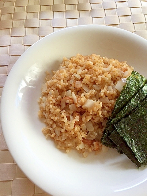 巻いて食べて♪キムマヨチャーハン✿