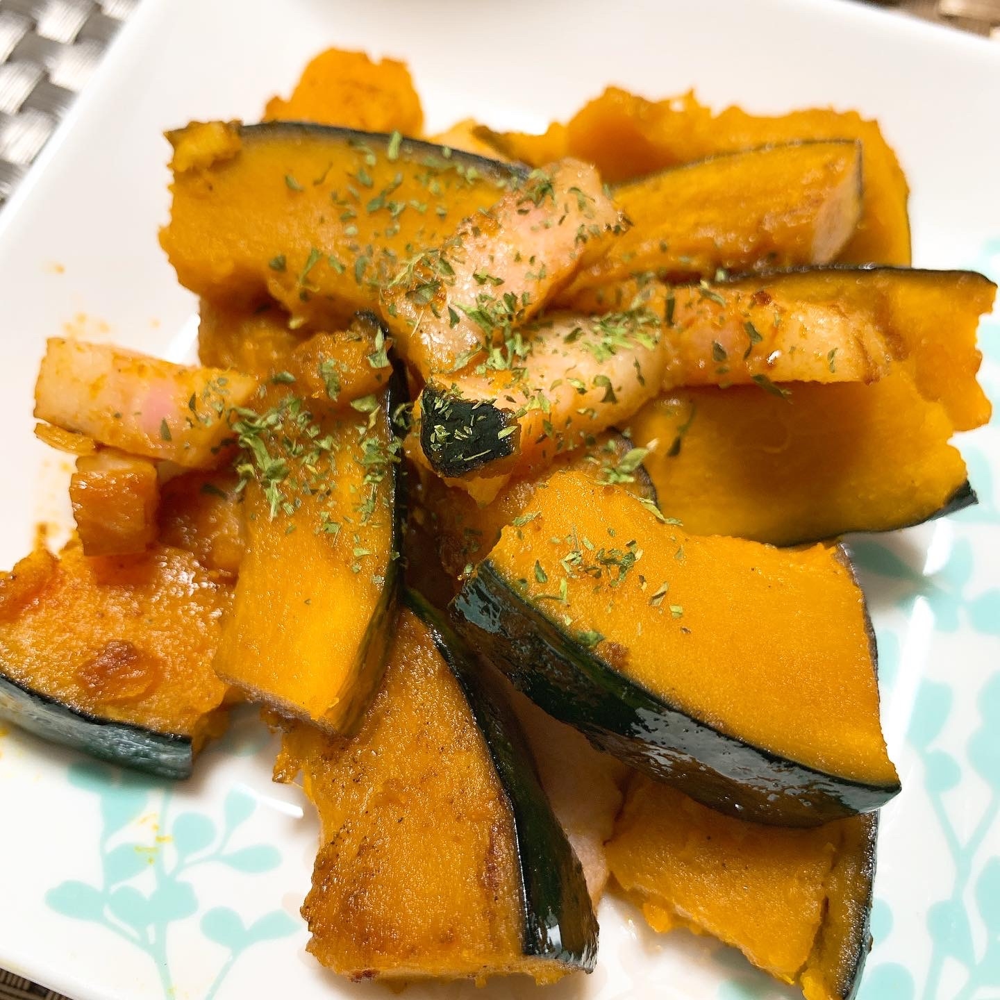 簡単*かぼちゃとベーコンのバターソテー*