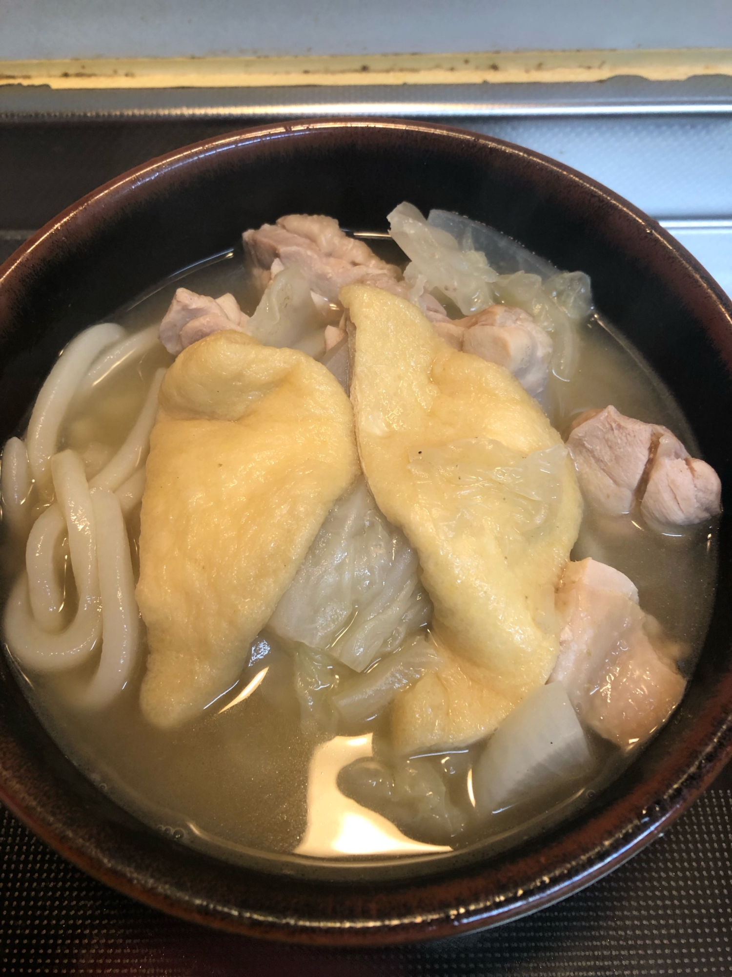 ヘルシー♪鶏肉と白菜と大根のうどん^_^