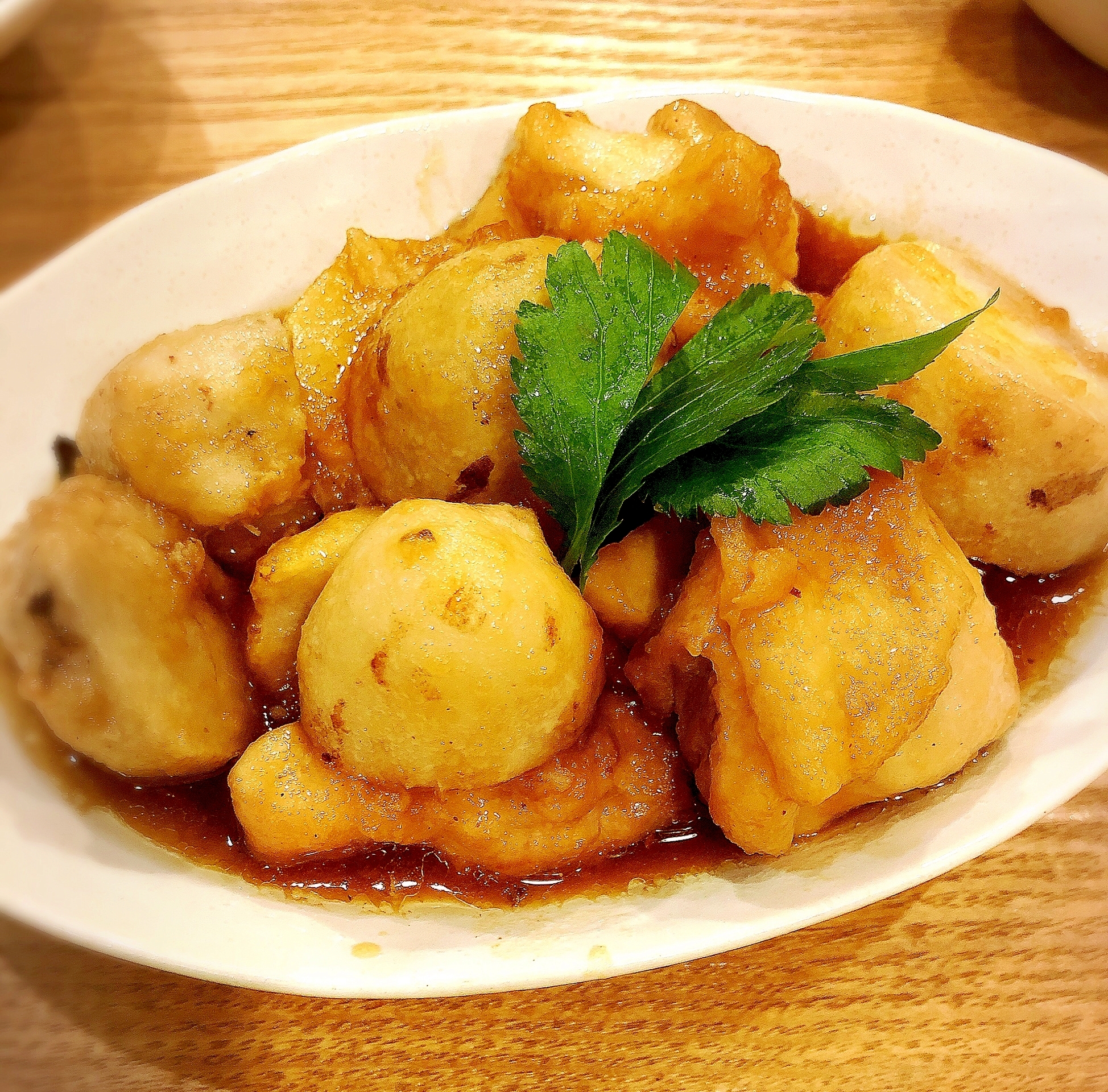 鶏もも肉と里芋の揚げだし☆