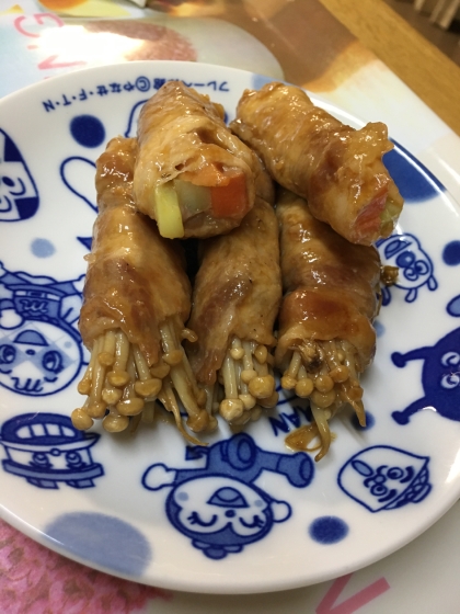 節約料理♪豚肉のやさい巻き