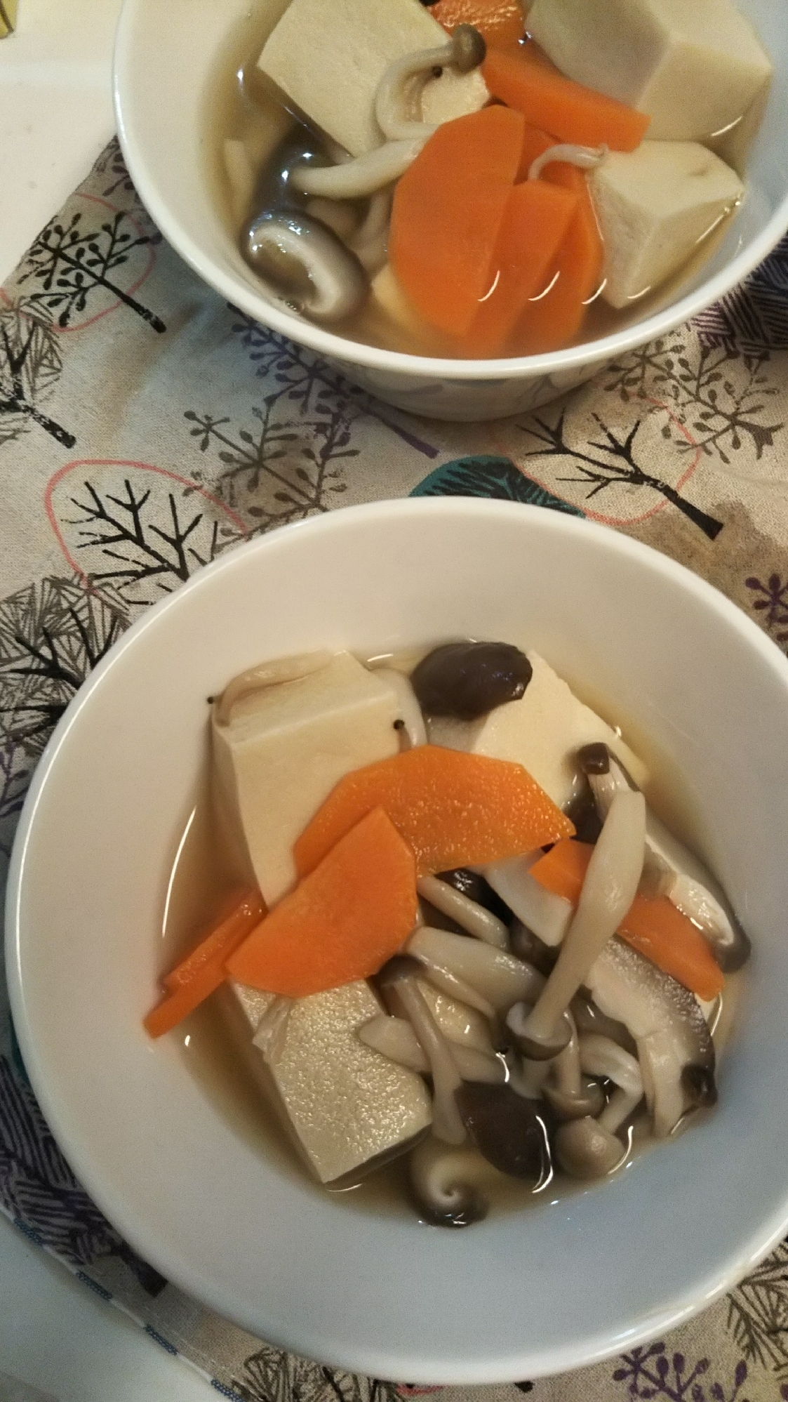 高野豆腐とキノコの煮物