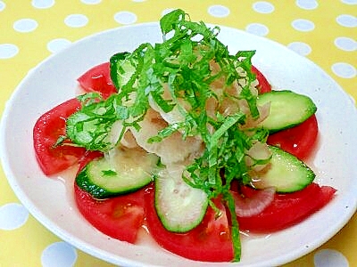 酢玉ねぎ＆トマト＆きゅうりのサラダ