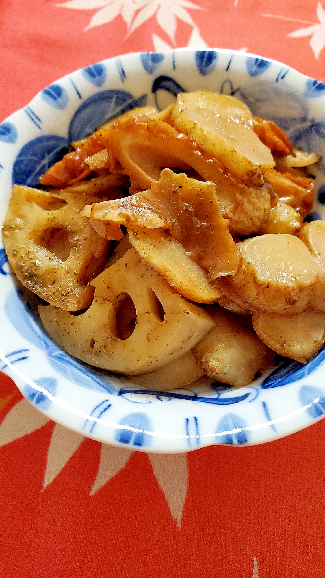 レンコンと菊芋の酢きんぴら