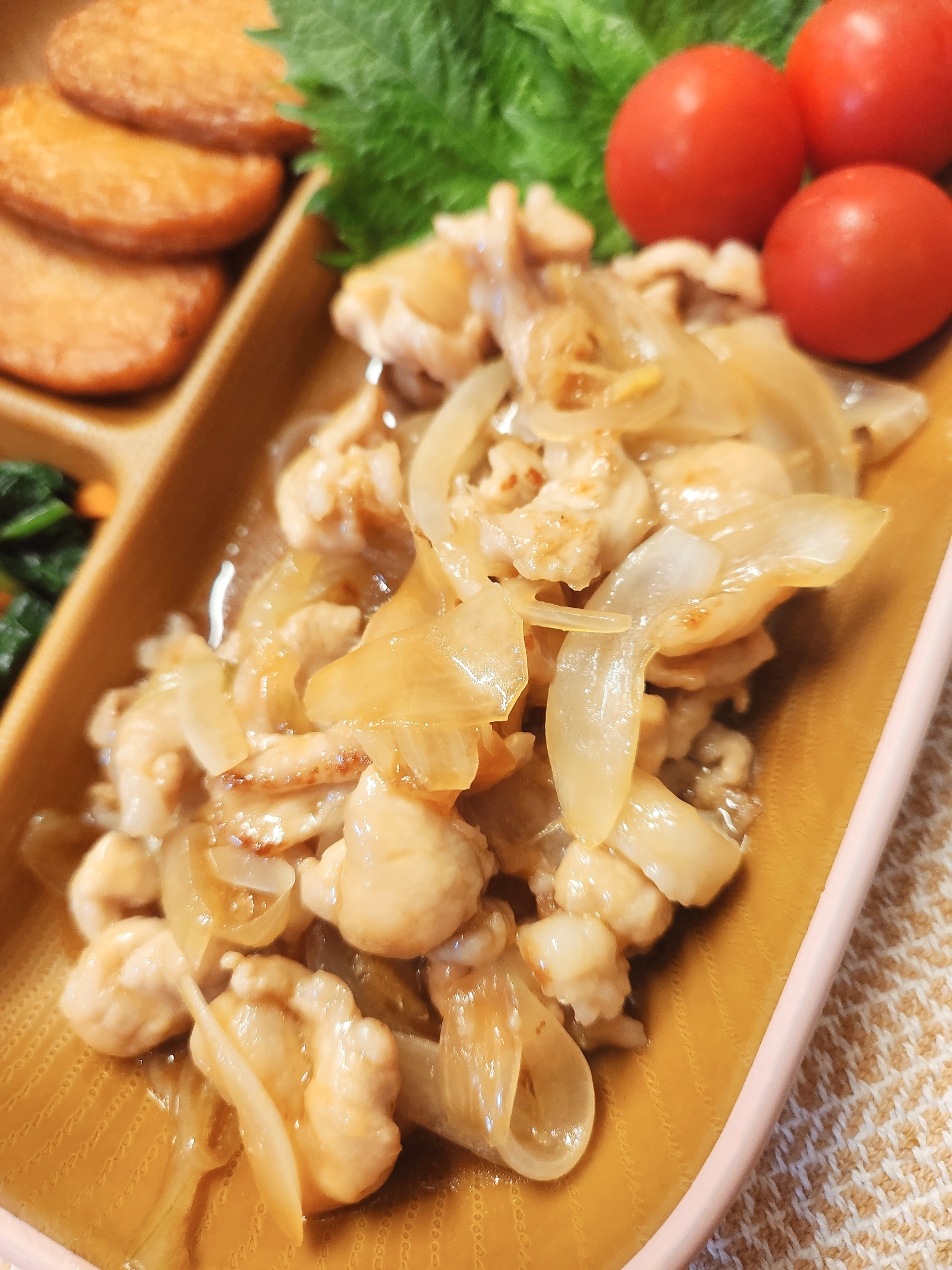 【おかず】豚肉と新玉ねぎの生姜焼き