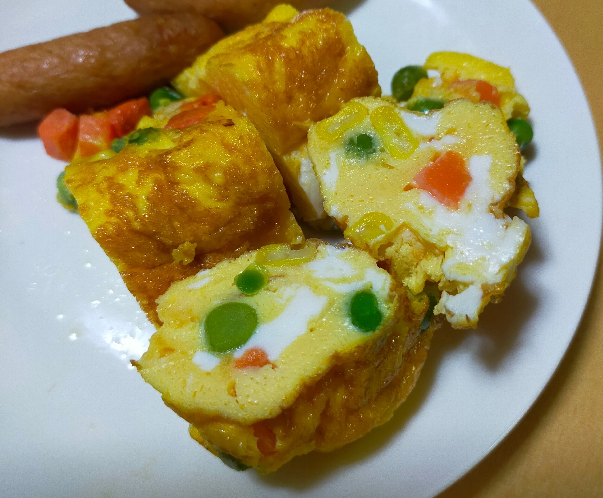 お弁当用に！mixベジ入り玉子焼き