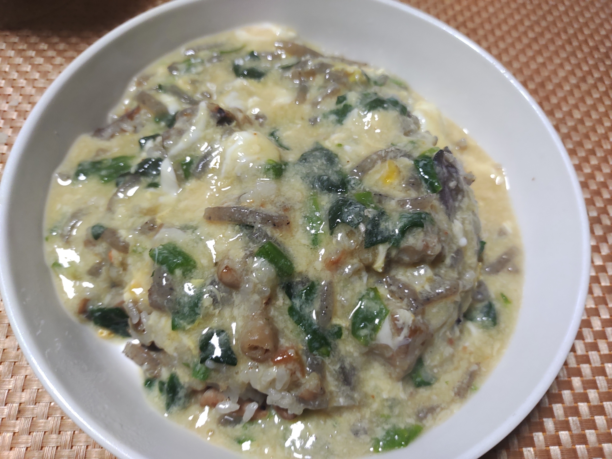 チャーハンのほうれん草たまごあんかけ