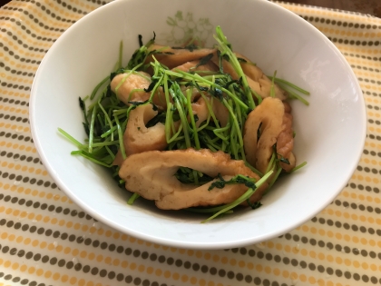 簡単に♡麺つゆで♪水菜と竹輪の煮浸し