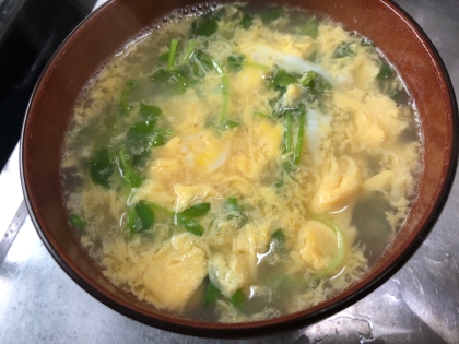 時短☆豆苗と卵のスープ