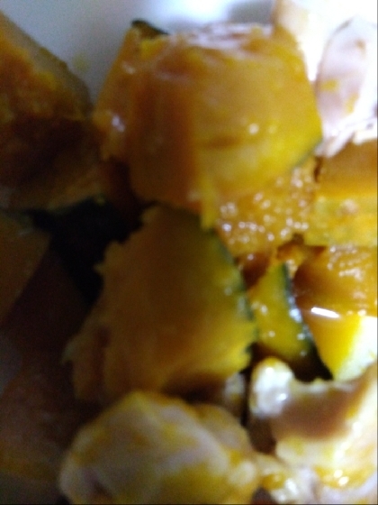 めんつゆで★鶏肉とかぼちゃの煮物