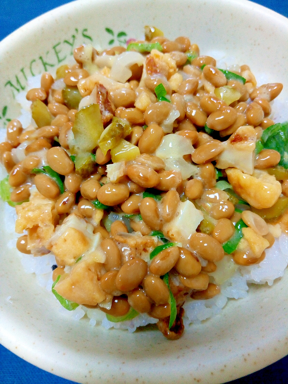 納豆の食べ方-クリスピーチキン＆ピクルス♪