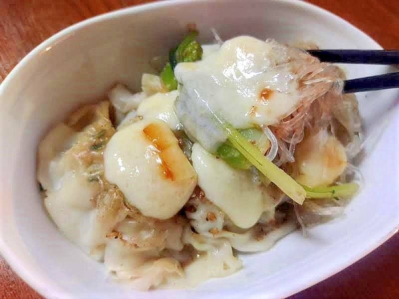 ●超簡単♪餃子入り胡麻スープ春雨★ラクレット焼き●