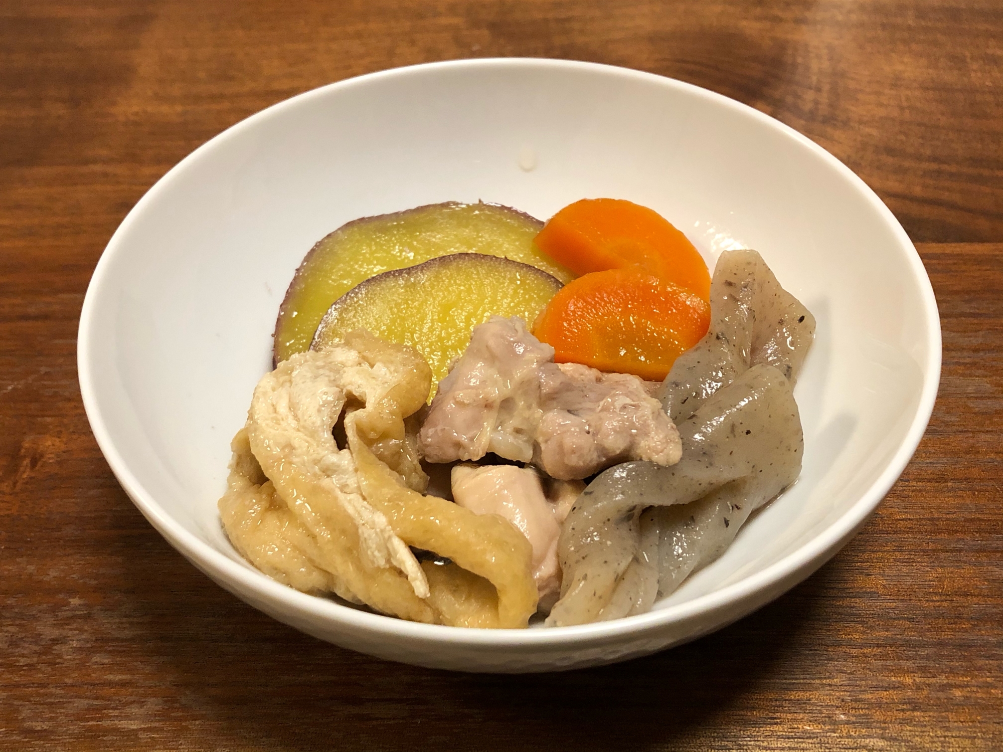 ホットクック☆鶏とさつまいもとこんにゃくの煮物