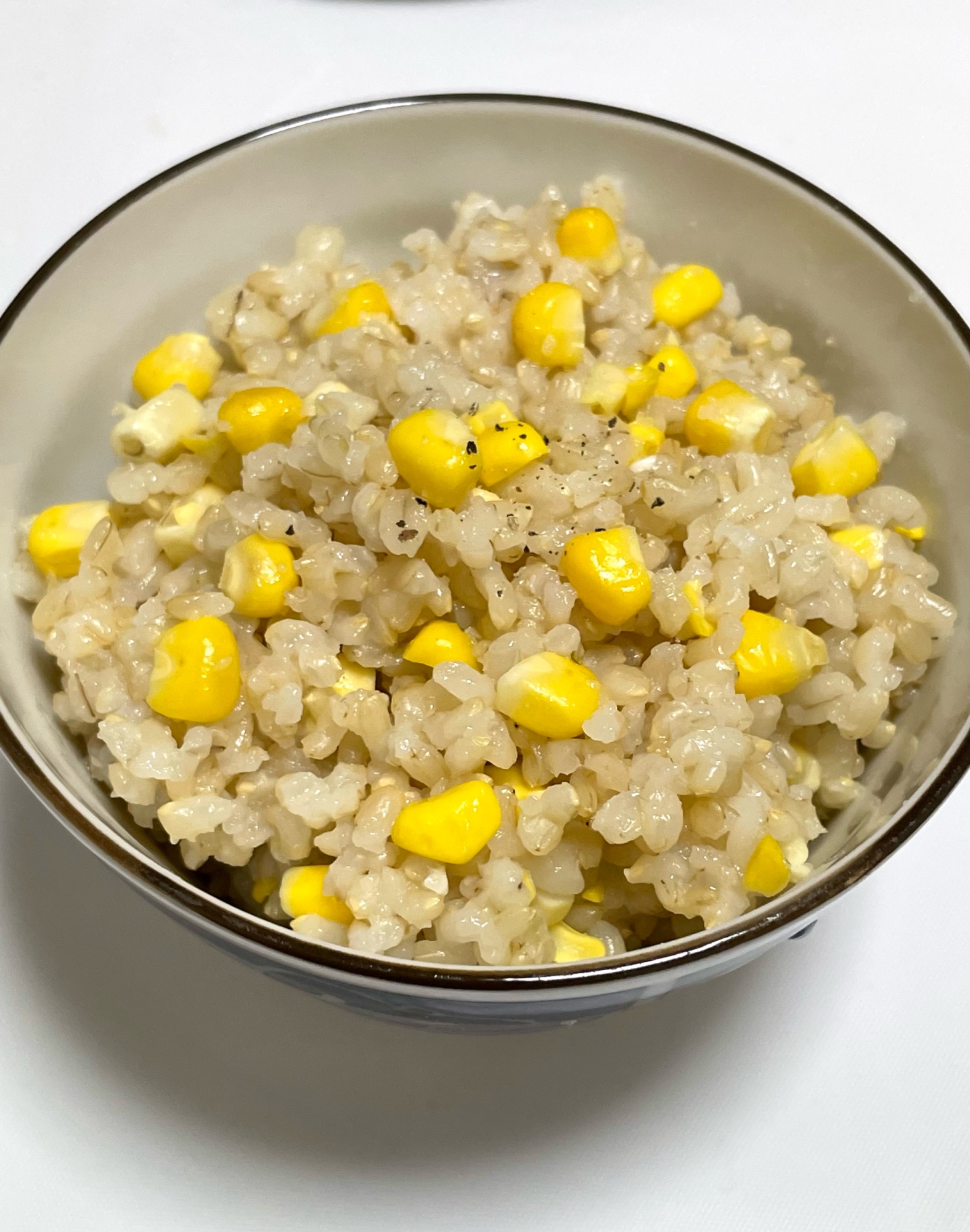 炊飯器いらず✩〈塩麹入り〉とうもろこし玄米ごはん♫
