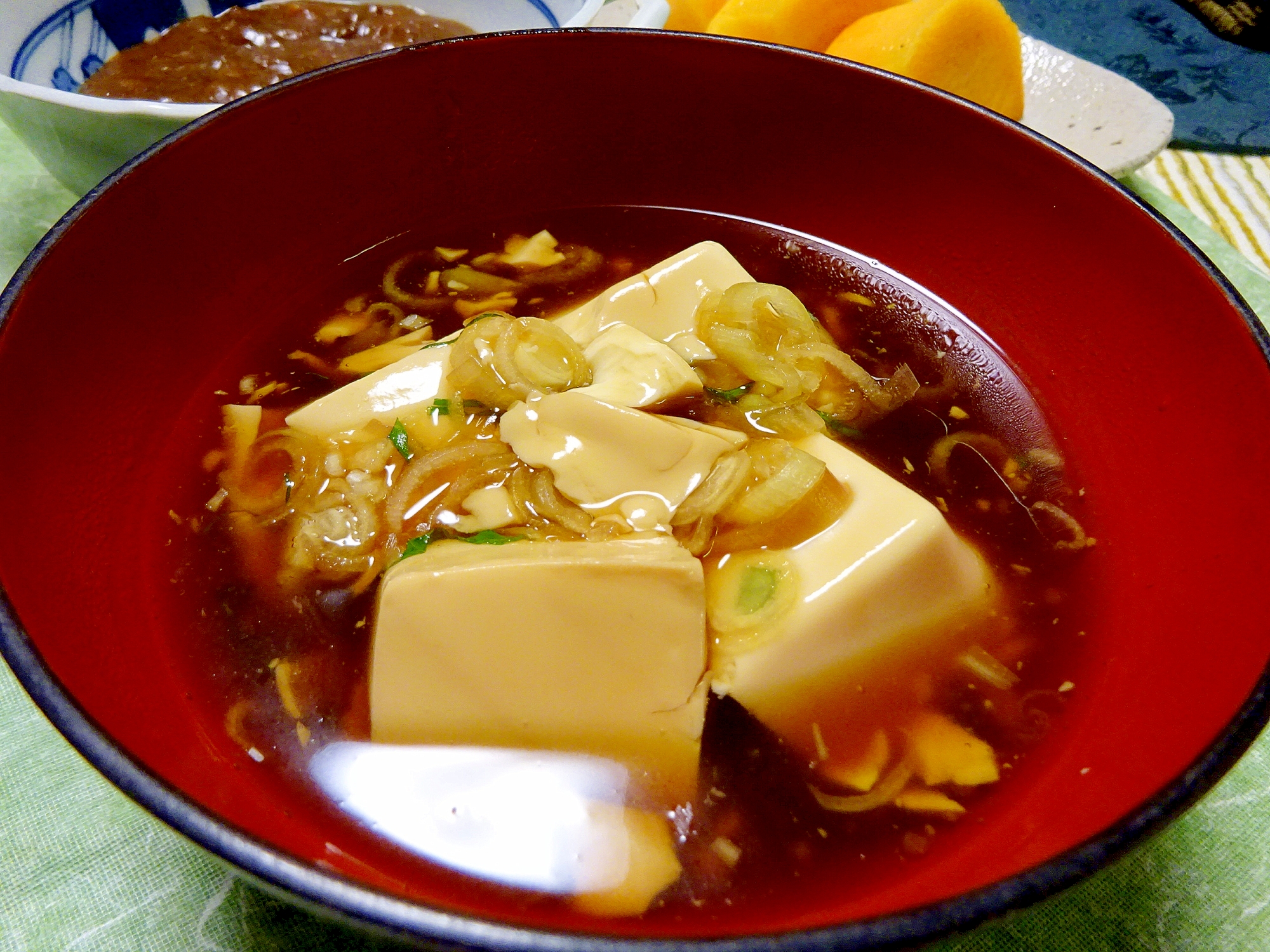 ■10分で..豆腐の麺つゆアン仕立て