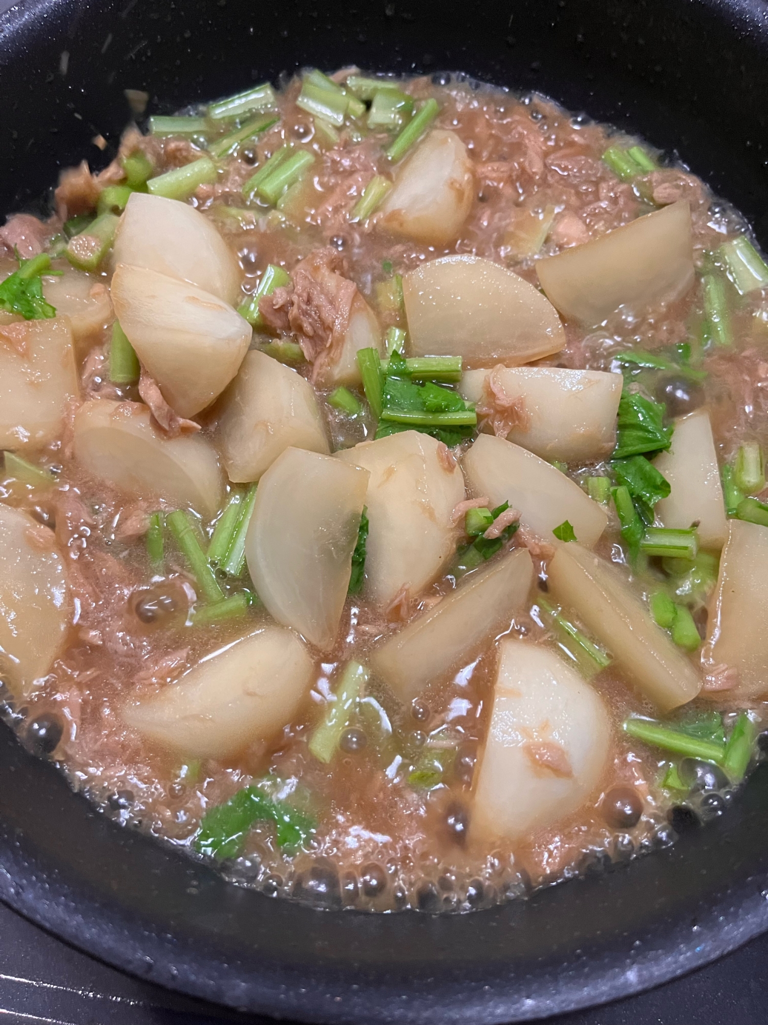 カブとツナの炒め煮