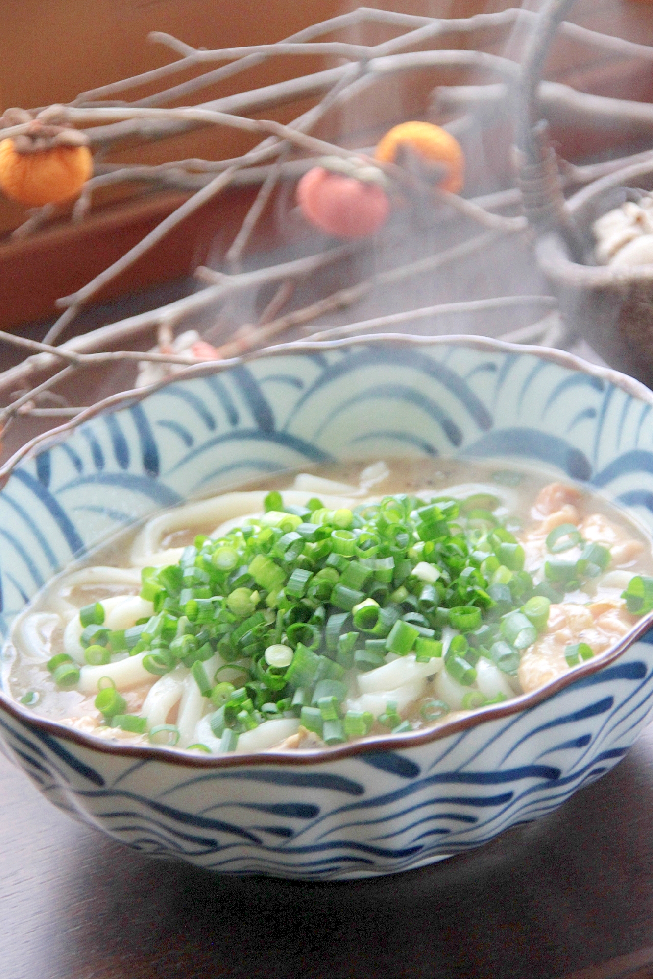 ピリ辛でぽかぽか『鶏ネギうどん』