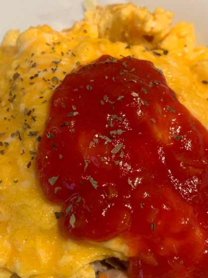 手作り簡単トマトソースのオムライス