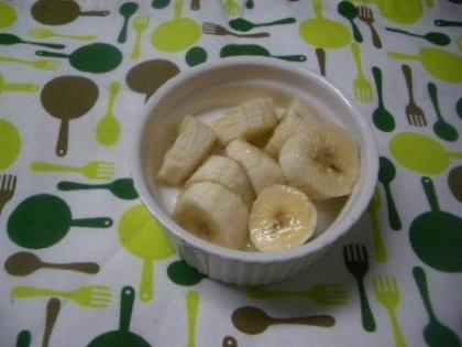 バナナてんこ盛りでヨーグルト見えづらいですが（＾＾；）
腸に良さそうな黄金コンビですよね。とっても美味しかったです♪