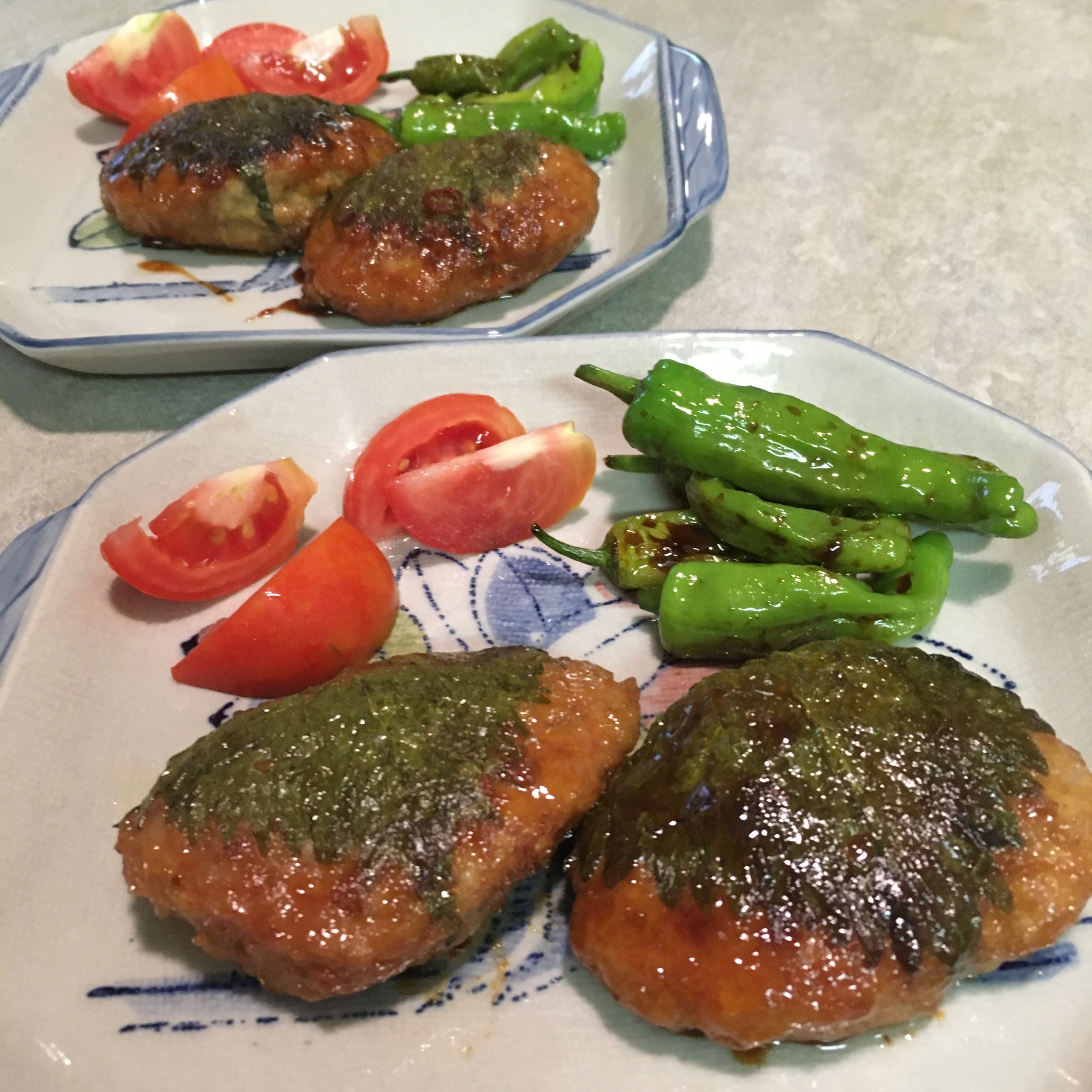 えのき入り照り焼き大葉ハンバーグ♪