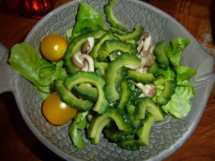 ゴーヤの苦味と鶏ガラの旨みで、ついつい食べすぎちゃいますね。おいしかったです。ごちそうさまでした。