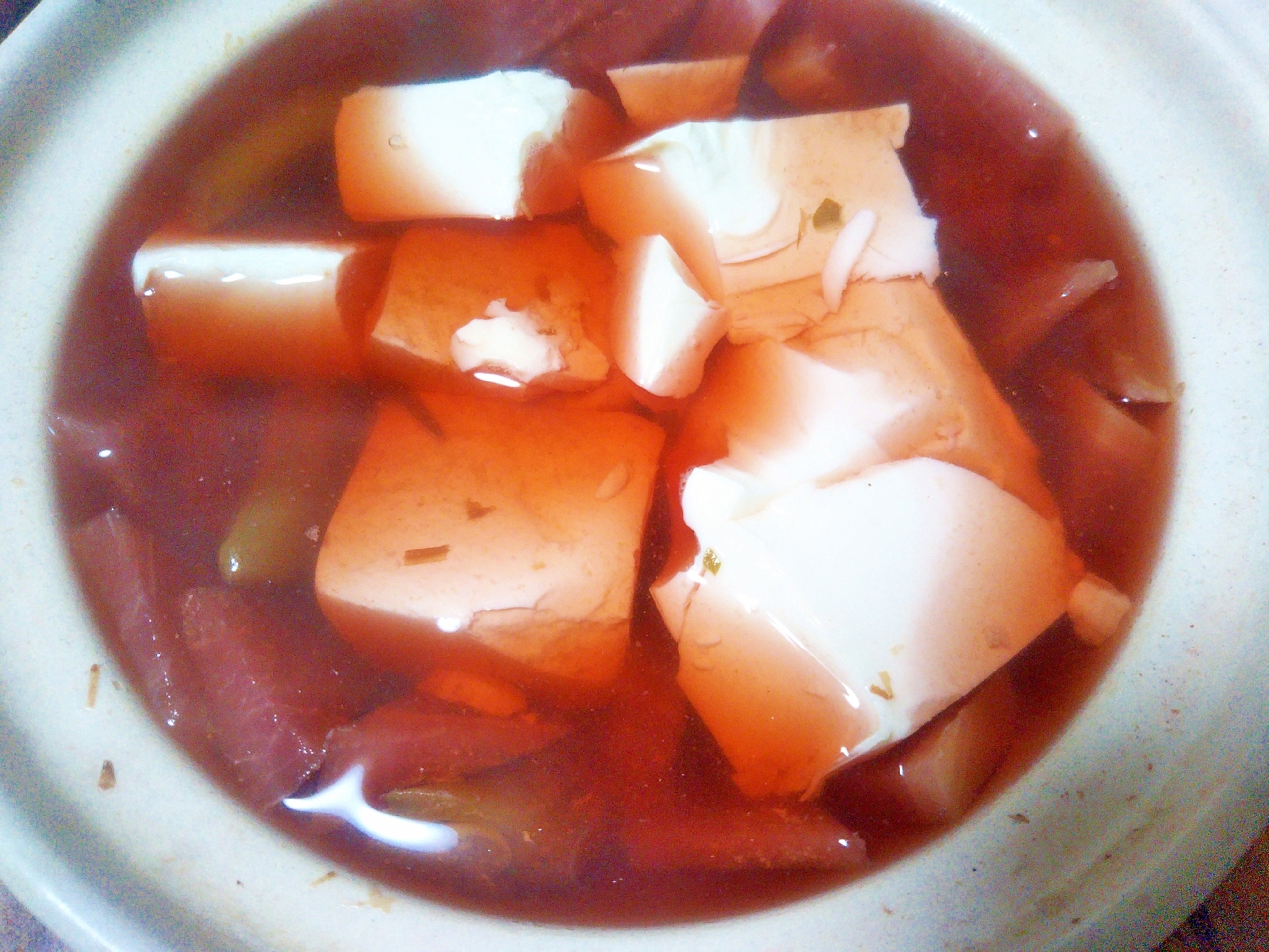 紅色♡豆腐鍋