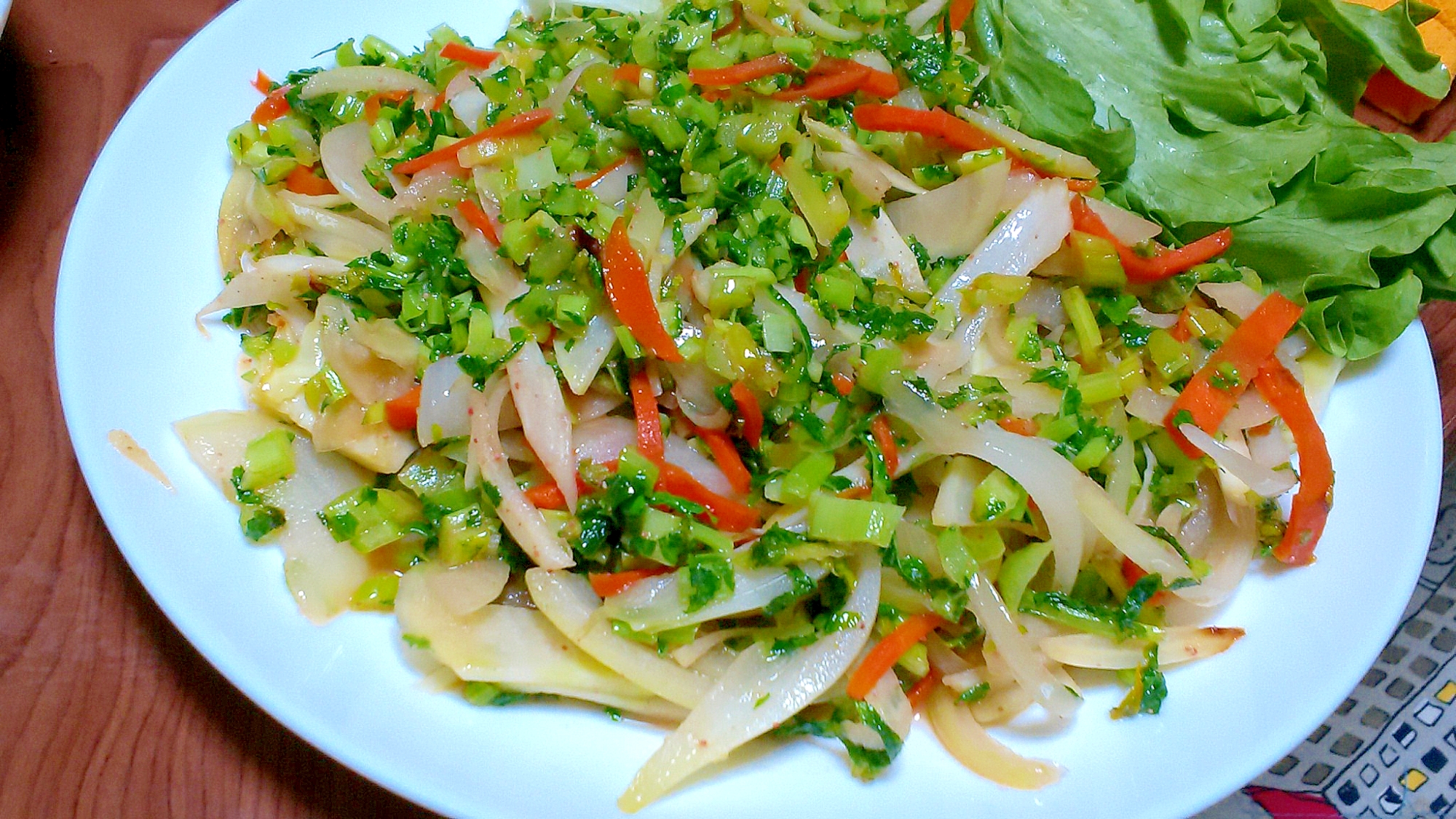 簡単♪おいしい♪残り野菜炒めの明太子風味