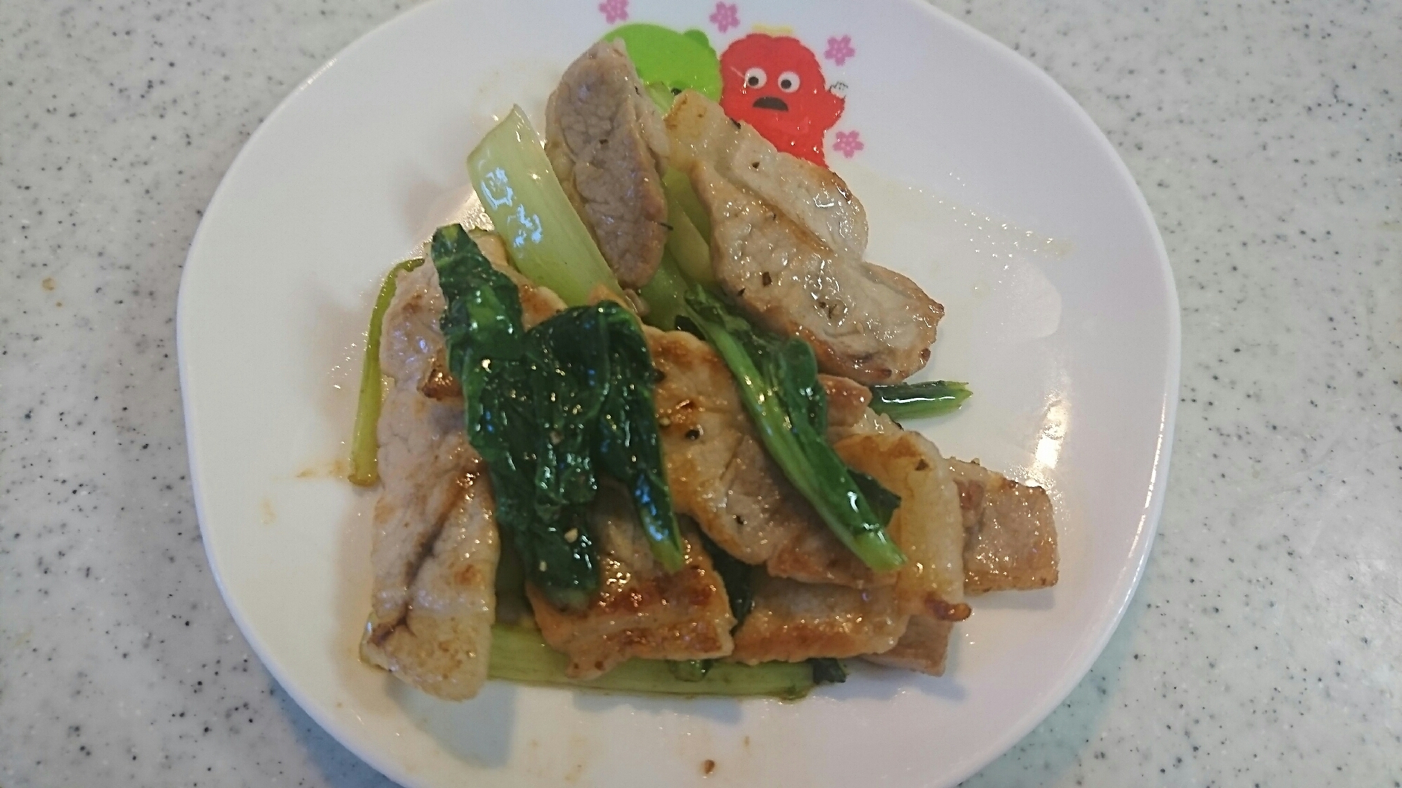 豚肉と小松菜炒め(お弁当用)