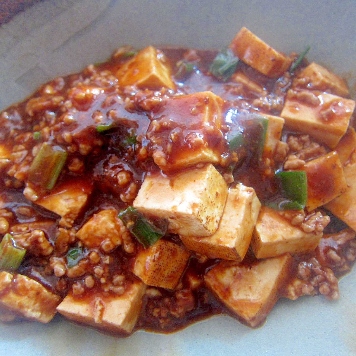 葱挽肉麻婆豆腐