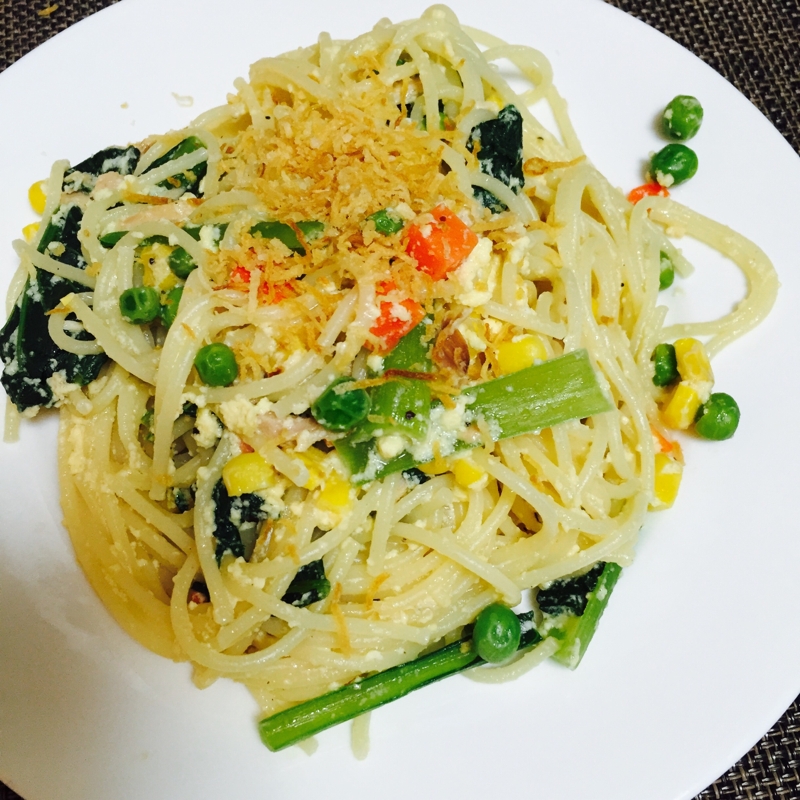 野菜たっぷりパスタ