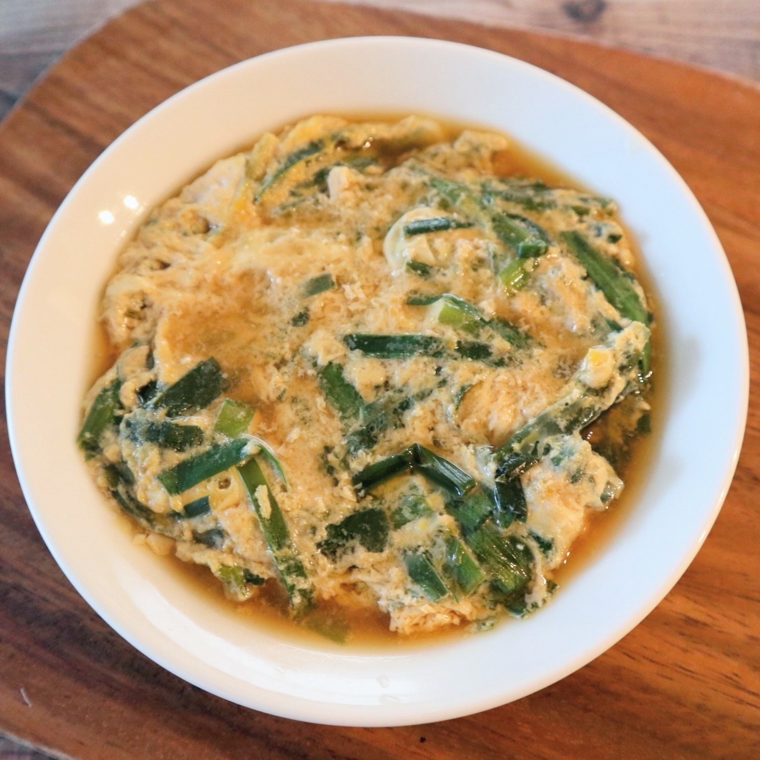 つゆだく☆ニラの卵とじ