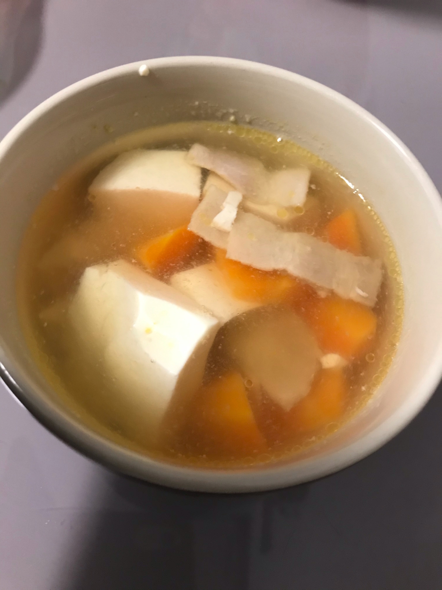 コンソメ豆腐スープ