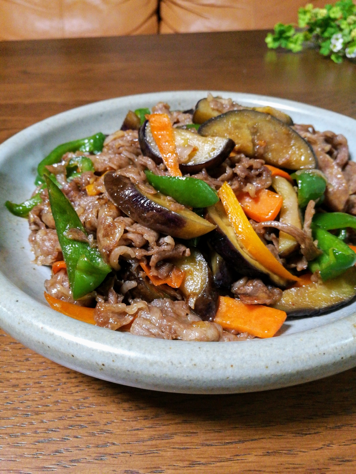牛肩ロースの甘辛炒め