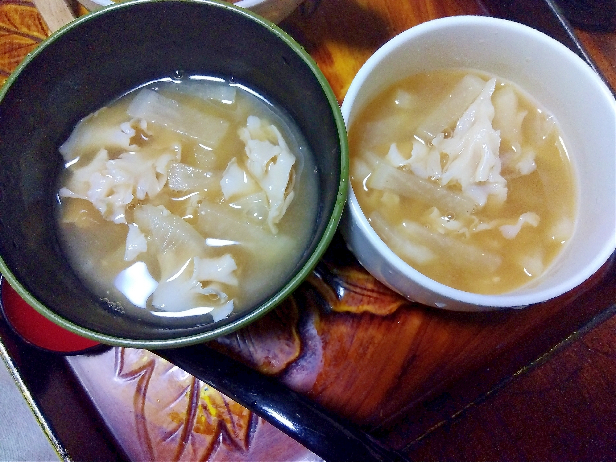 ハナビラタケ&大根の味噌汁
