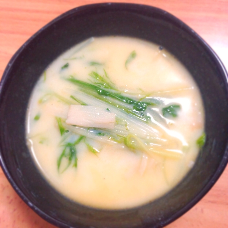 水菜のクリームスープ