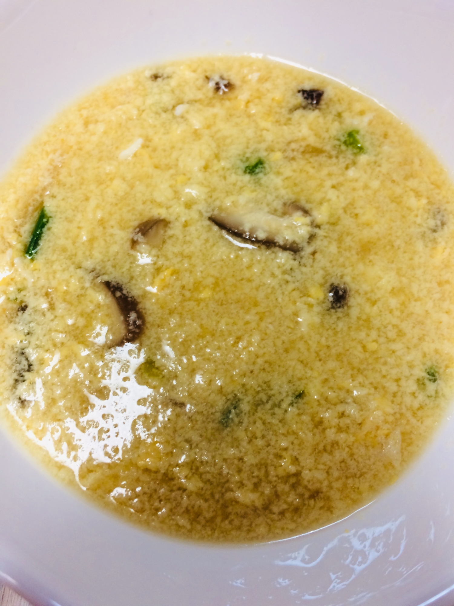 卵と椎茸の中華スープ
