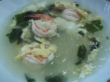 えびと春雨の中華スープ