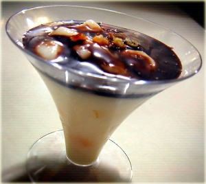 オレンジ❋ブラン・マンジェ～チョコレートソース掛け