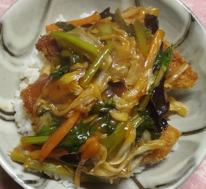 お弁当にも♪冷凍魚フライの野菜あんかけ